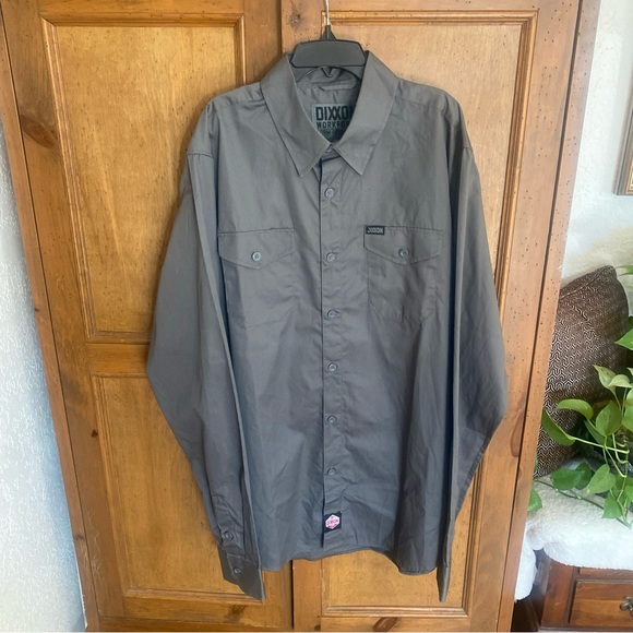 Dixxon Workforce Shirt Mens Form Function XL Tall Gray Long Sleeve Button Down - Picture 1 of 11